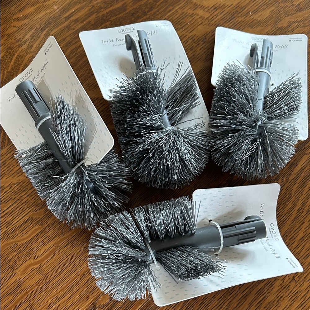 Grove Collaborative Replacement Toilet Bowl Brush Heads - Gray